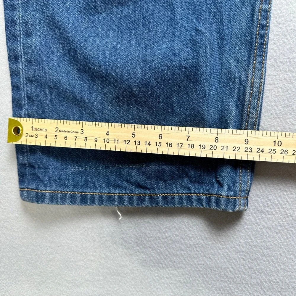 Levi's 501 Original Jeans Mens 44x32 Blue Straight Leg Button Fly Medium Wash
